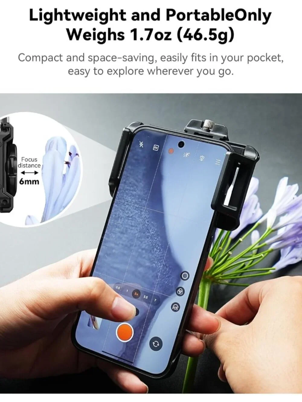 High-Definition 3-in-1 Phone Microscope with Built-in LED - For All Smartphones